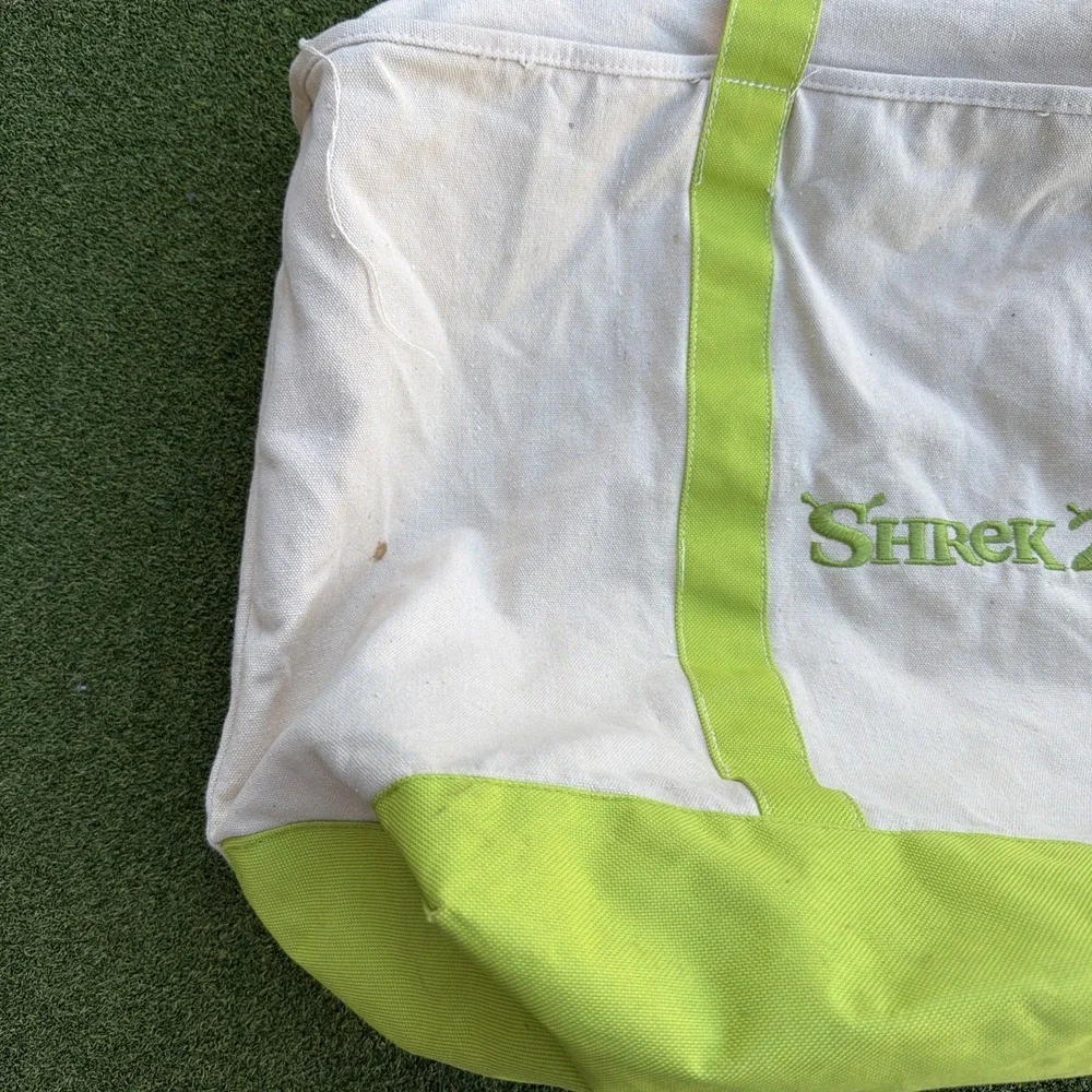 Shrek 2 Tote Canvas Bag Cast & Crew Movie Promo 2004 Y2K Comedy Funny Dreamworks